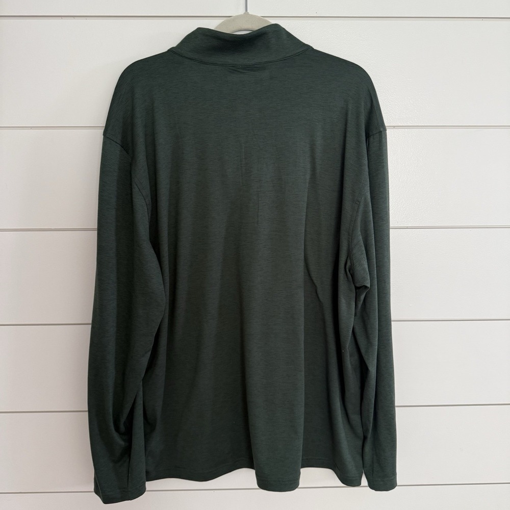 Greg Norman Men's XXL Performance Stretch Pullover 1/4 Zip Green Golf Lightweigh - Picture 5 of 7